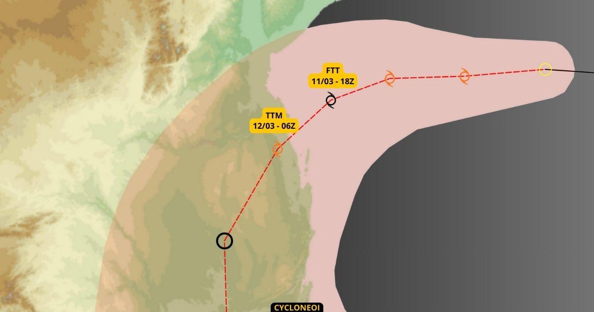 La potentielle future tempête FILIPO en direction du Mozambique