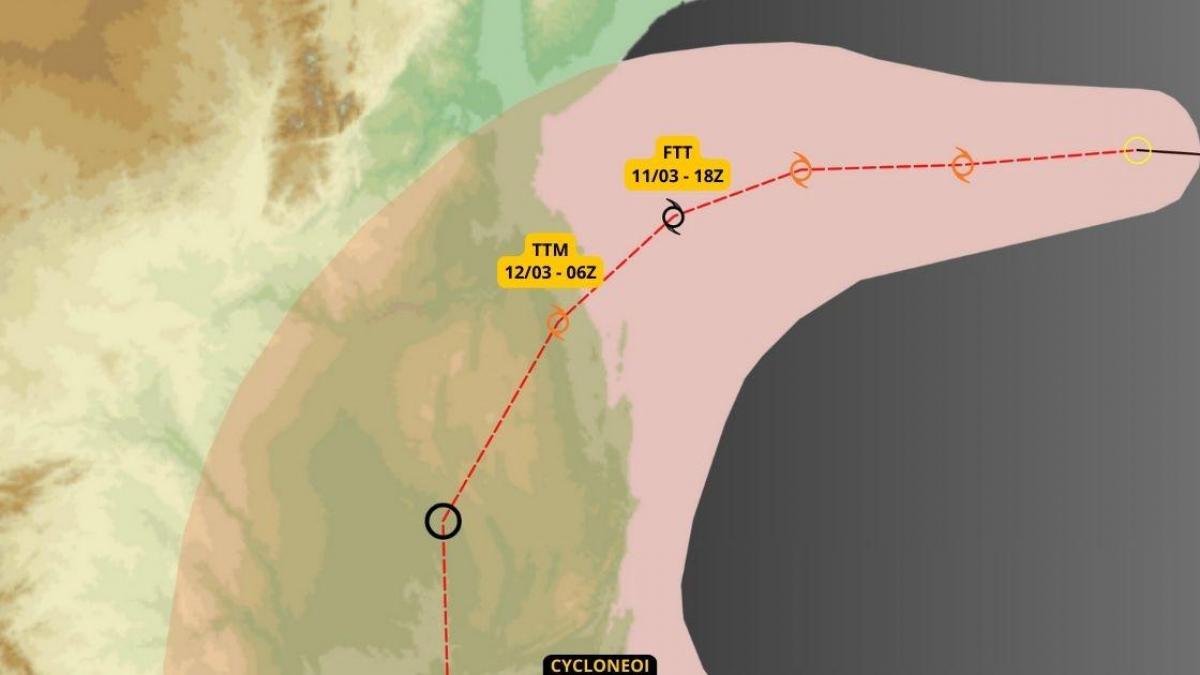 La potentielle future tempête FILIPO en direction du Mozambique