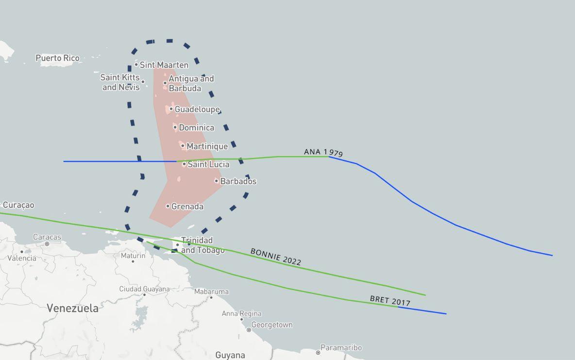 Tempête sur les petites Antilles en juin selon la NOAA