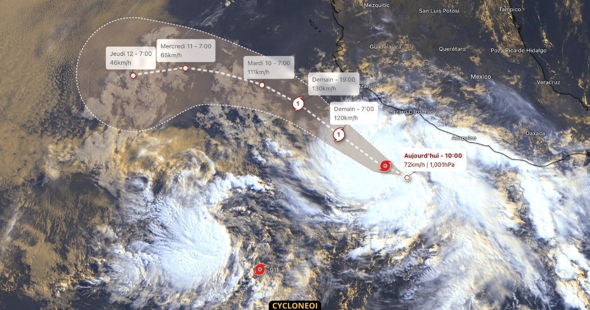 Tempête Barbara : risque de renforcement au large du Mexique
