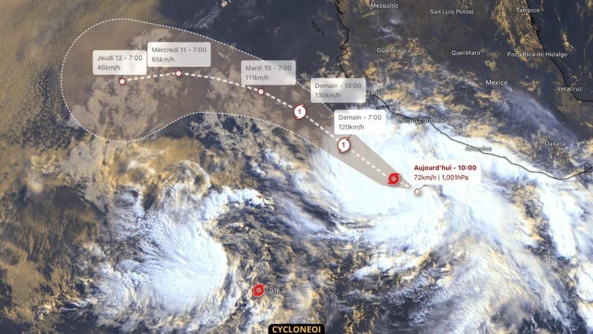 Tempête Barbara : risque de renforcement au large du Mexique