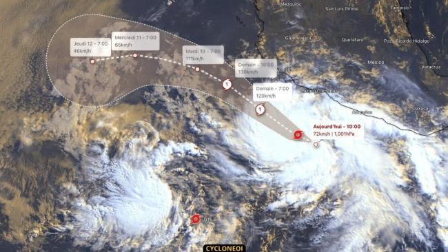 Tempête Barbara : risque de renforcement au large du Mexique