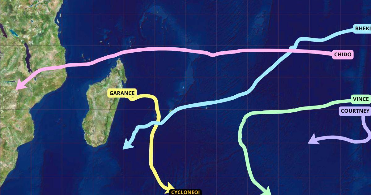 Top 5 des cyclones les plus puissants de la saison 20242025
