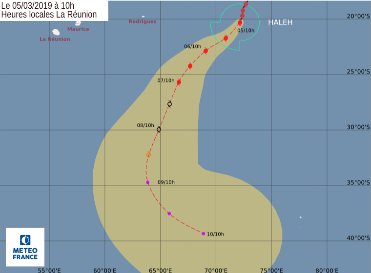 trajectoire cyclone haleh