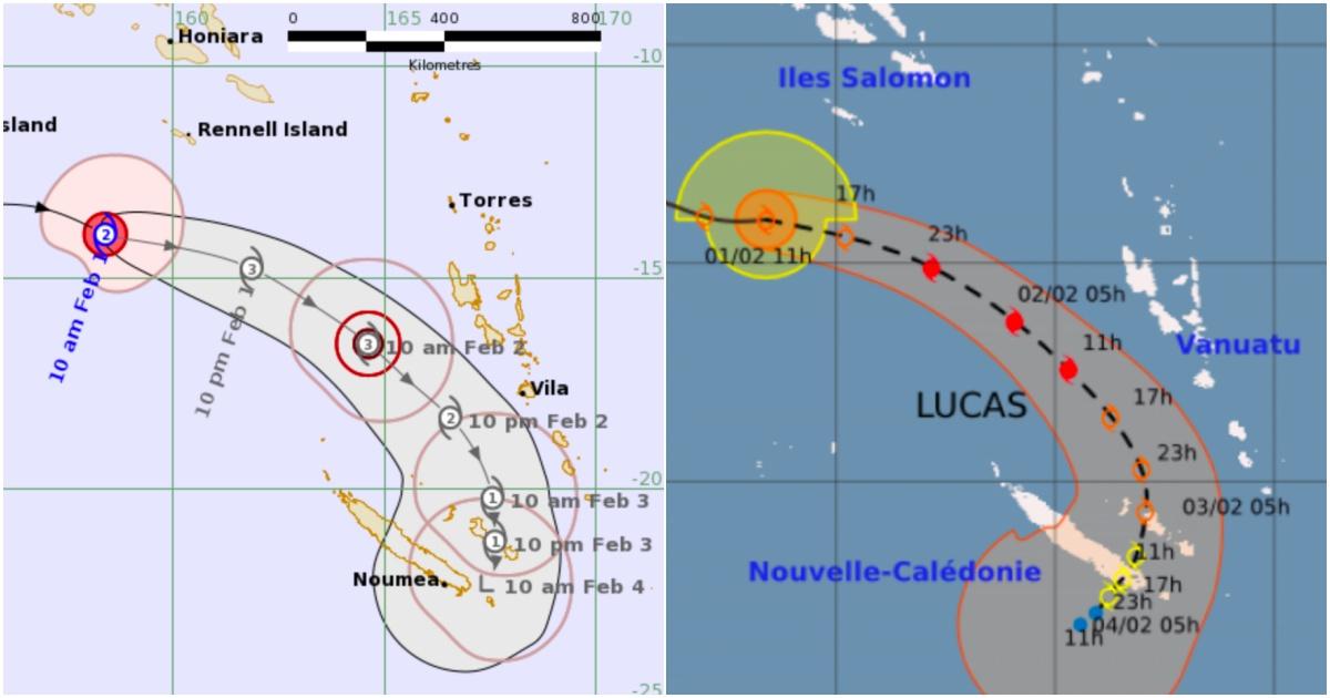 Trajectoire depression tropicale lucas