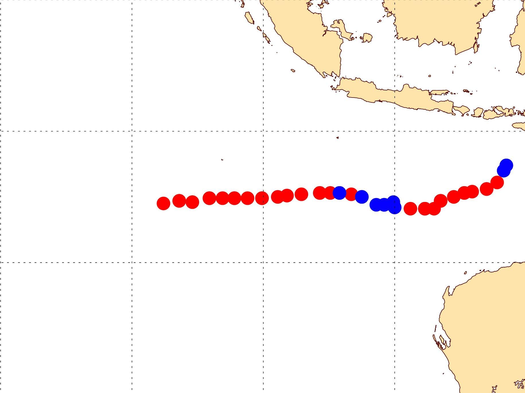 FREDDY une trajectoire essentiellement zonale