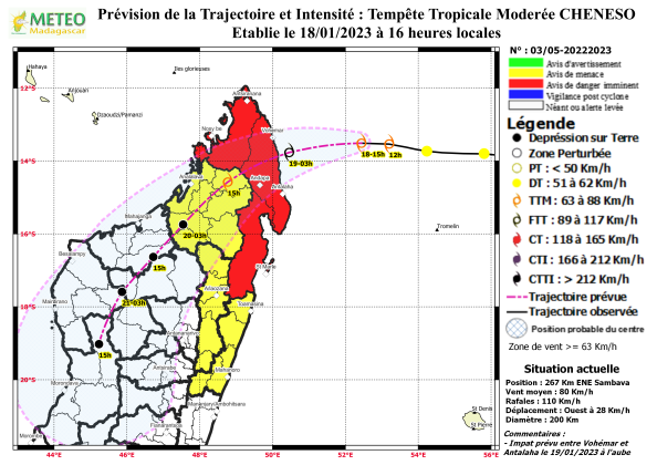 alerte cyclonique maximale à Madagascar