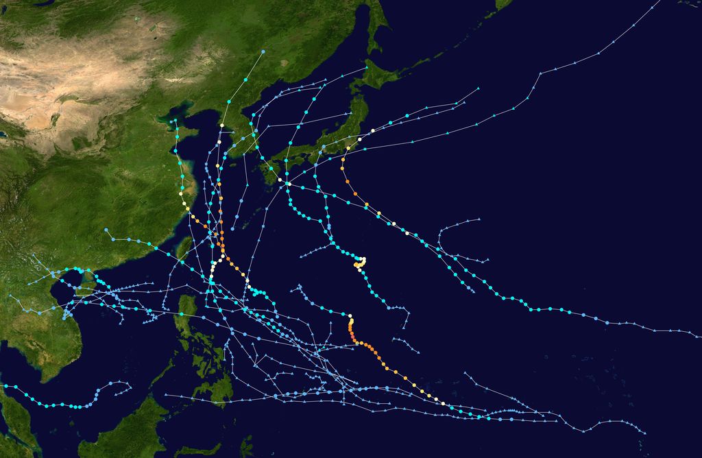 Trajectoire typhon 2019