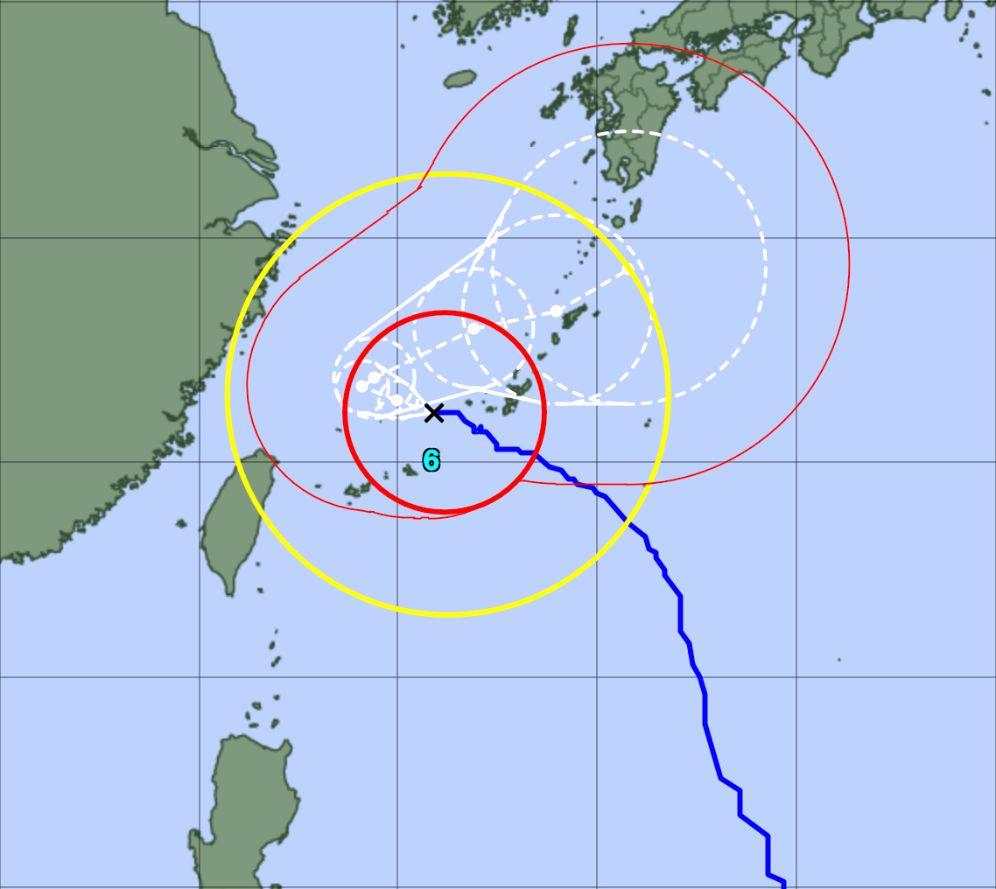 Trajectoire typhon Khanun