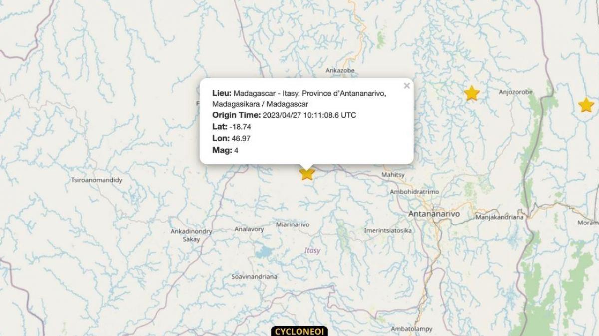 Un séisme d'une magnitude de 4 sur l'échelle de Richter ressenti à Tananarive