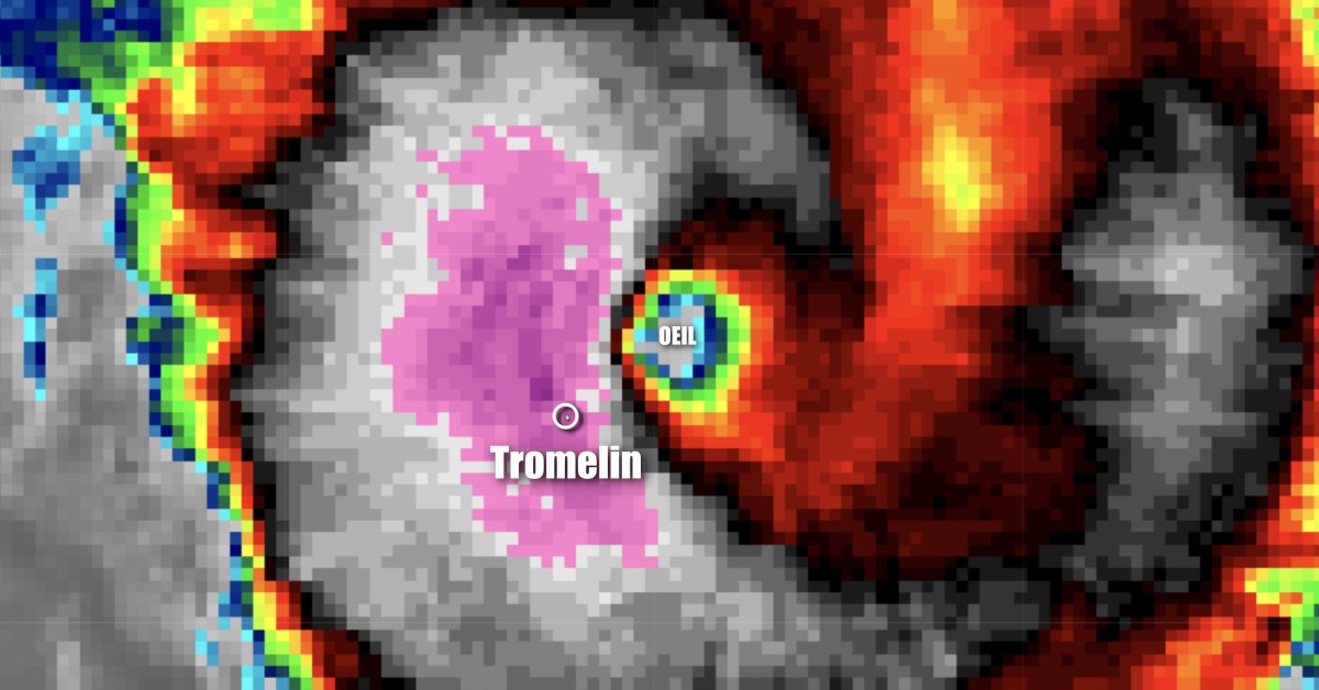 cyclone gelena à l'est de Tromelin