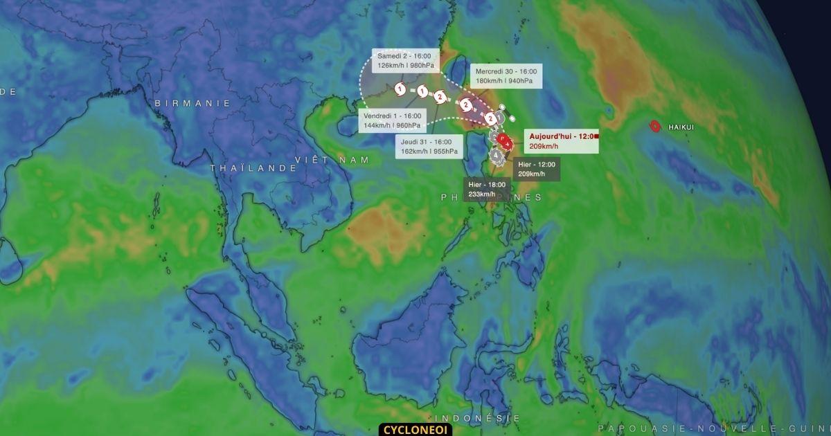 Typhon saola trajectoire