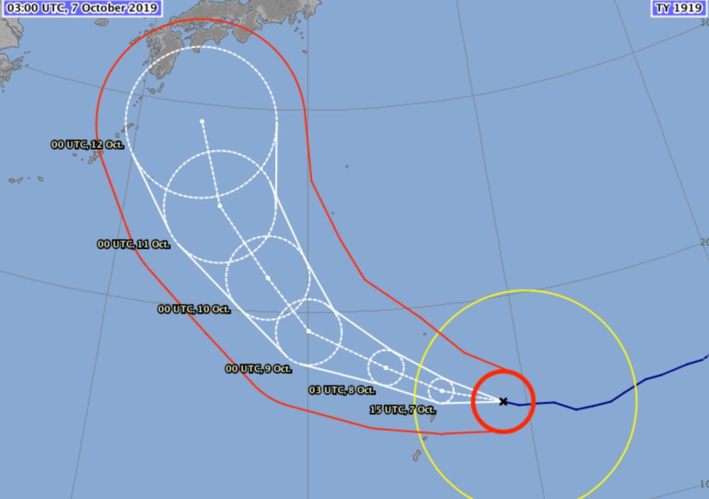 Typhoon hagibis track