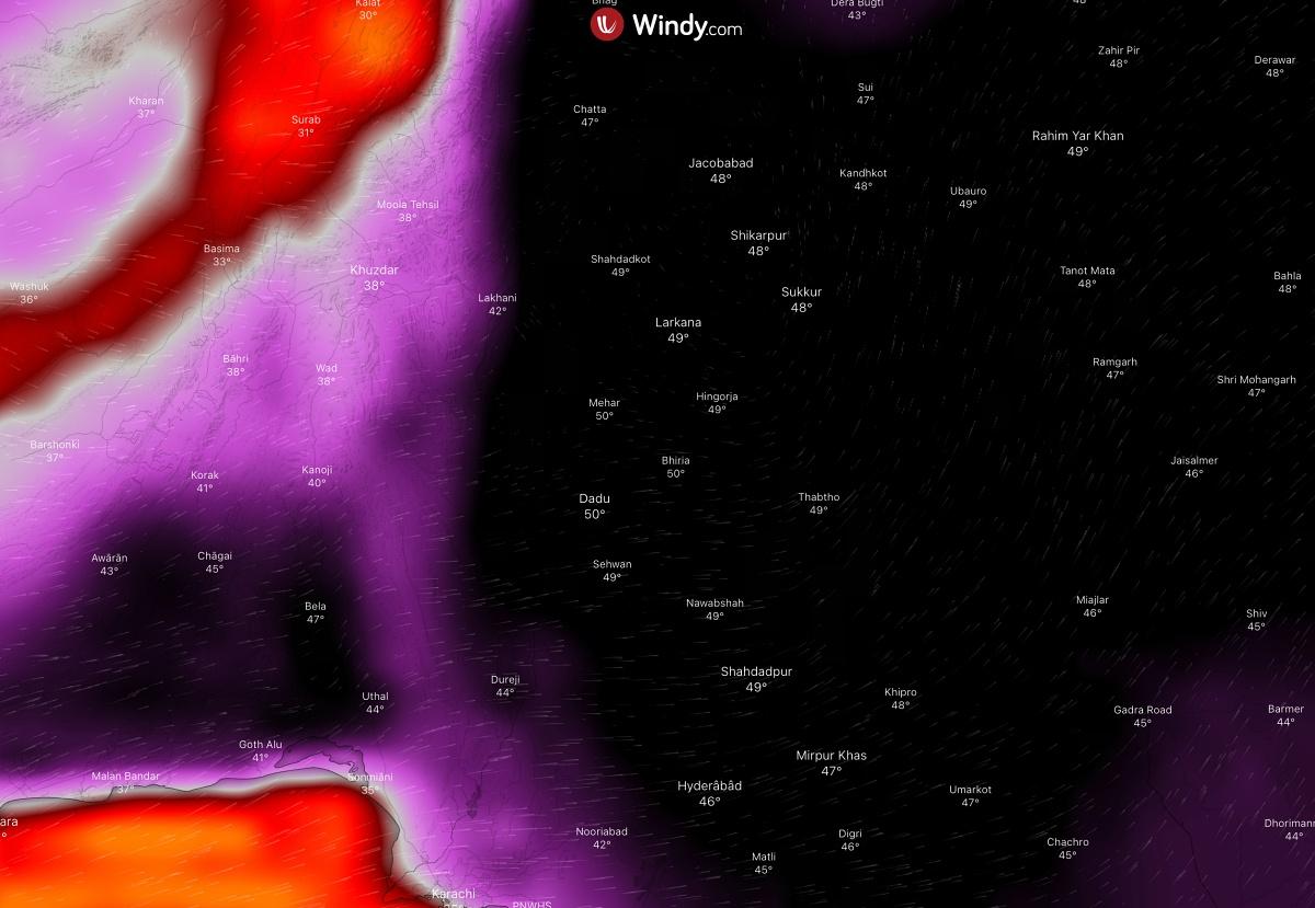 Vague chaleur pakistan 50 degre