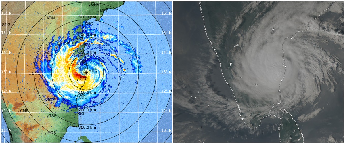 Cyclone Vardah en Inde