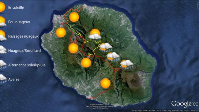 Prévisions météo pour le Grand Raid 2014