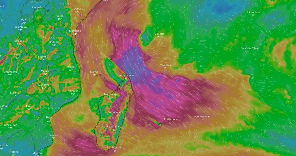 Vent fort a la reunion hiver austral 2020