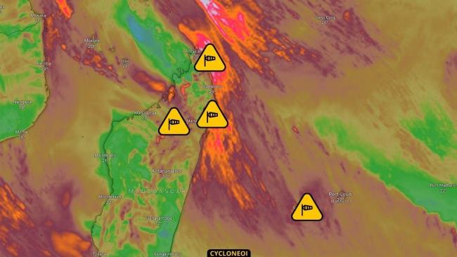 Vents forts à Madagascar et La Réunion : rafales jusqu’à 90 km/h