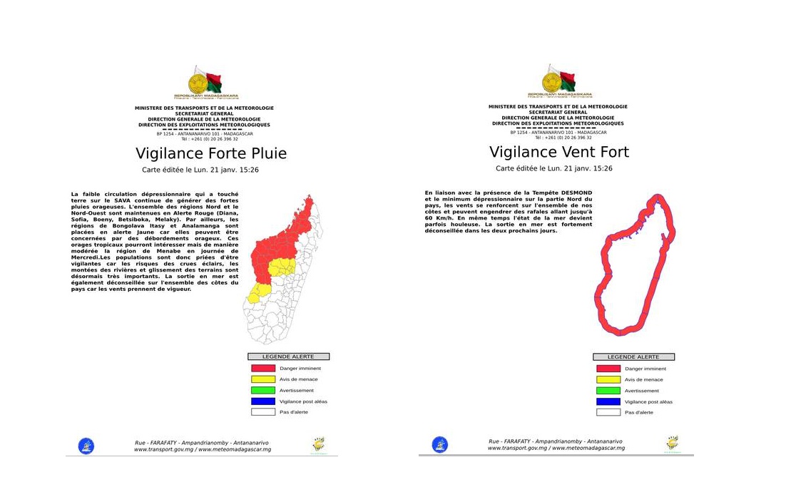 Vigilance rouge à Madagascar