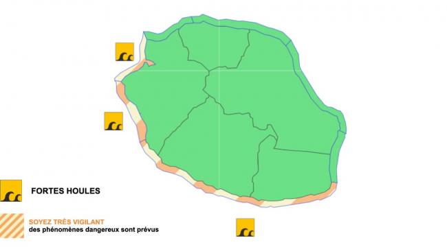 La Réunion : Une houle australe puissante prévient Météo-France