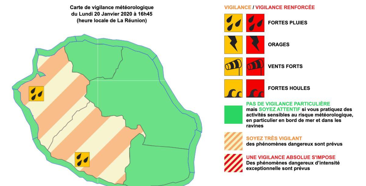 Vigilance forte pluie re union