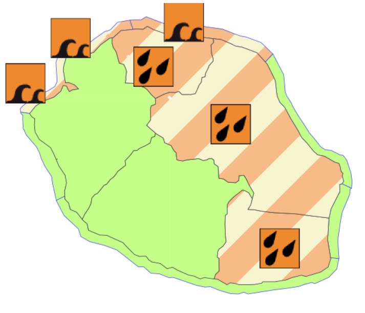 Etat des vigilances météorologiques à la Réunion ©Météo France