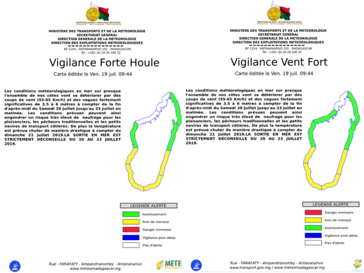 Vigilance meteo madagascar