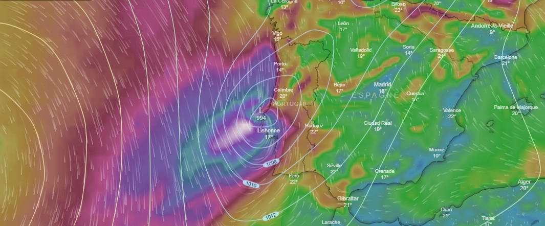 ouragan LESLIE sur le Portugal