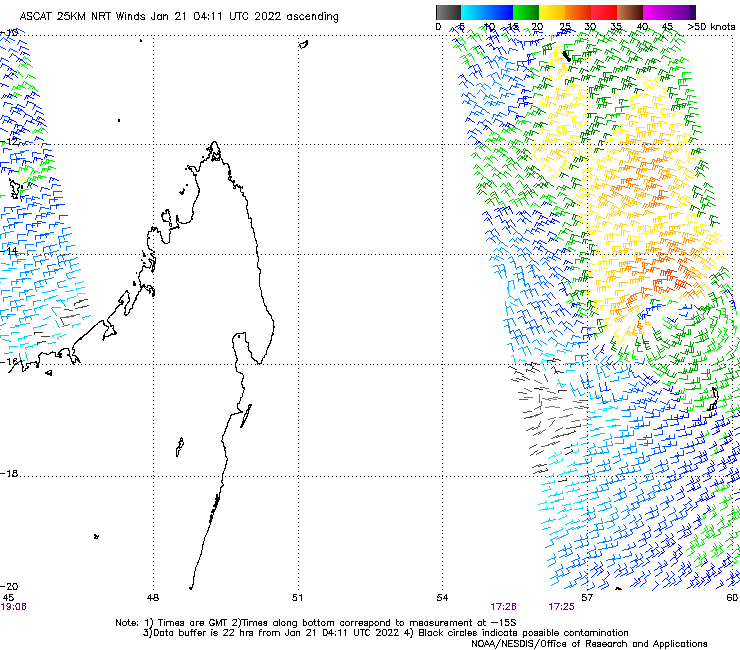 ASCAT zone perturbée 93S