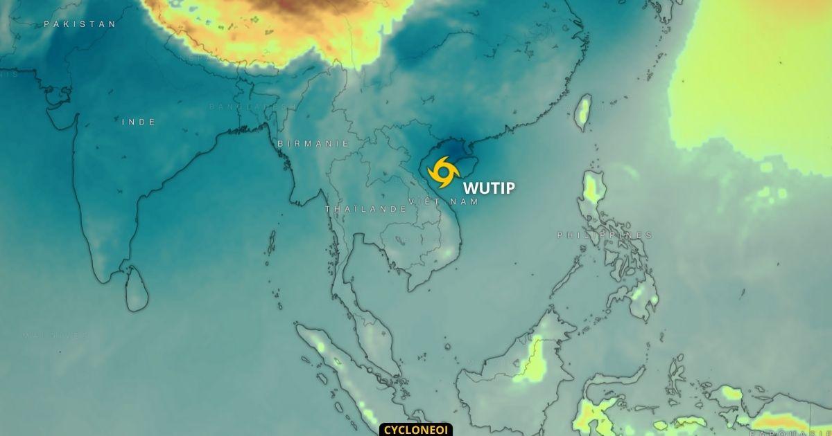 Tempête Wutip : renforcement dans le golfe du Tonkin, la Chine en alerte