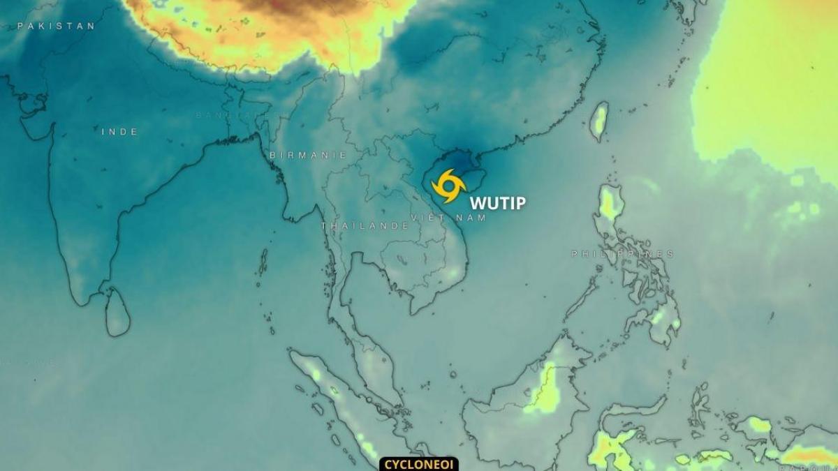 Tempête Wutip : renforcement dans le golfe du Tonkin, la Chine en alerte
