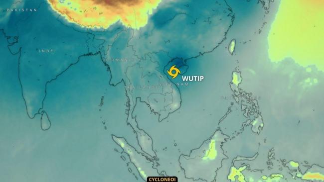 Tempête Wutip : renforcement dans le golfe du Tonkin, la Chine en alerte