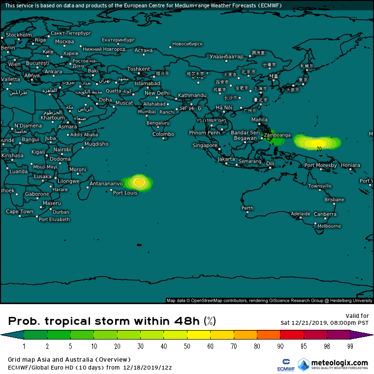 risque formation tempête tropical ocean indien ecmwf