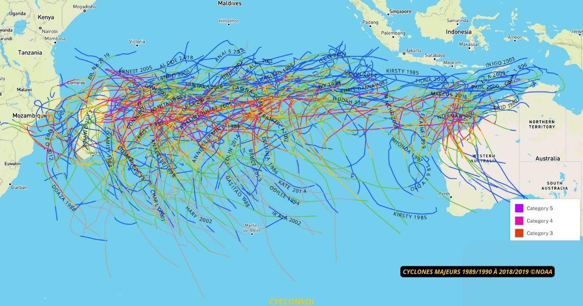 Y a t il plus de cyclones dans l oce an indien