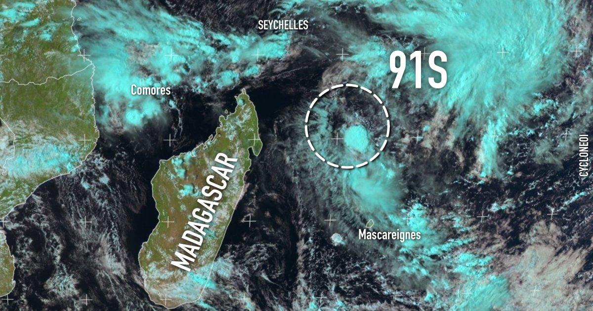 Zone suspecte 91S sous surveillance au Nord des Mascareignes