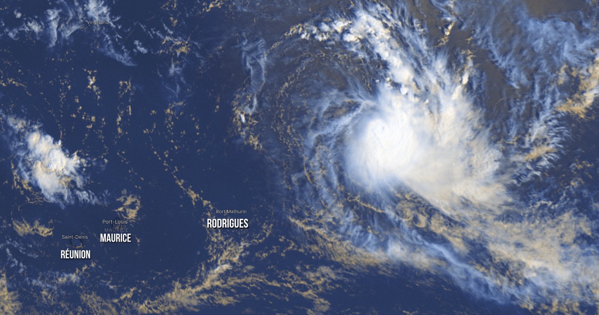 Zone suspecte 96S sous surveillance au Nord-Est des Mascareignes